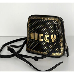 Gucci x Sega Guccy Mini Dome Shoulder Bag in Leather S-04